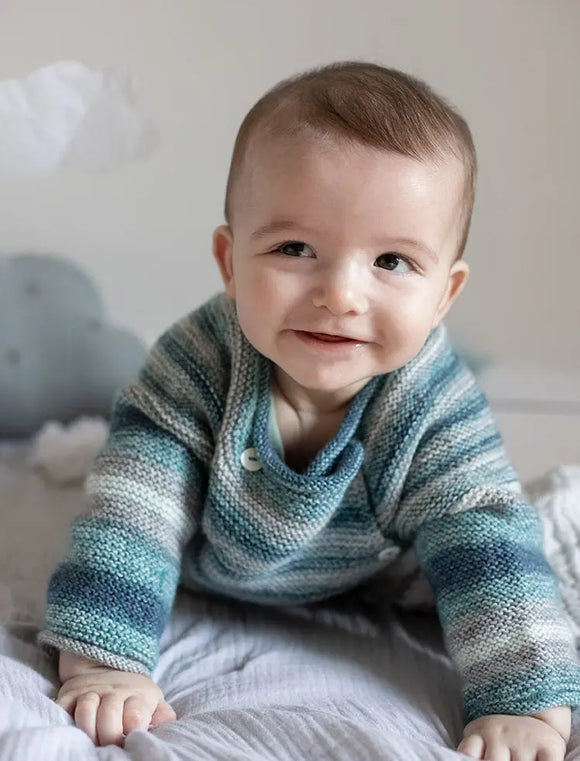 CY342 Tradi Merino Multi Baby Button Sweater