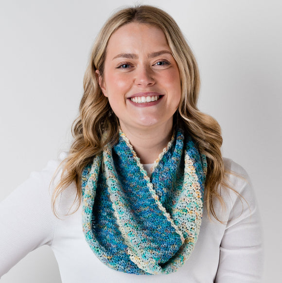 CY343 Paint Gradient Crochet Cowl