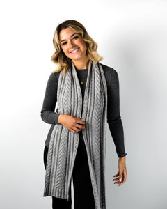 CY287 Merino Yak Cable Scarf