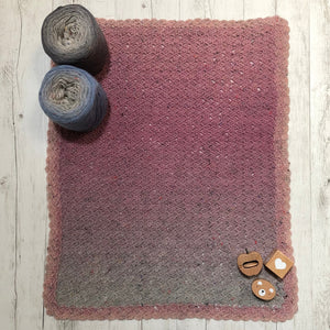 CY189 Poema Tweed Crochet Baby Blanket