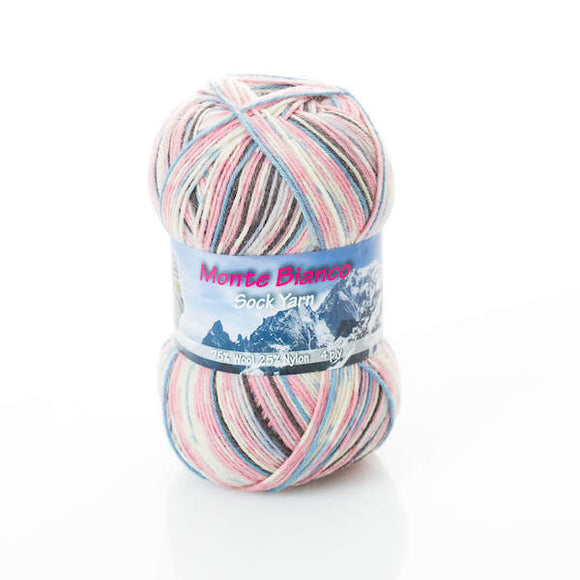 Rial Filati Monte Bianco 502, 4ply, sock yarn, 100g - I Wool Knit